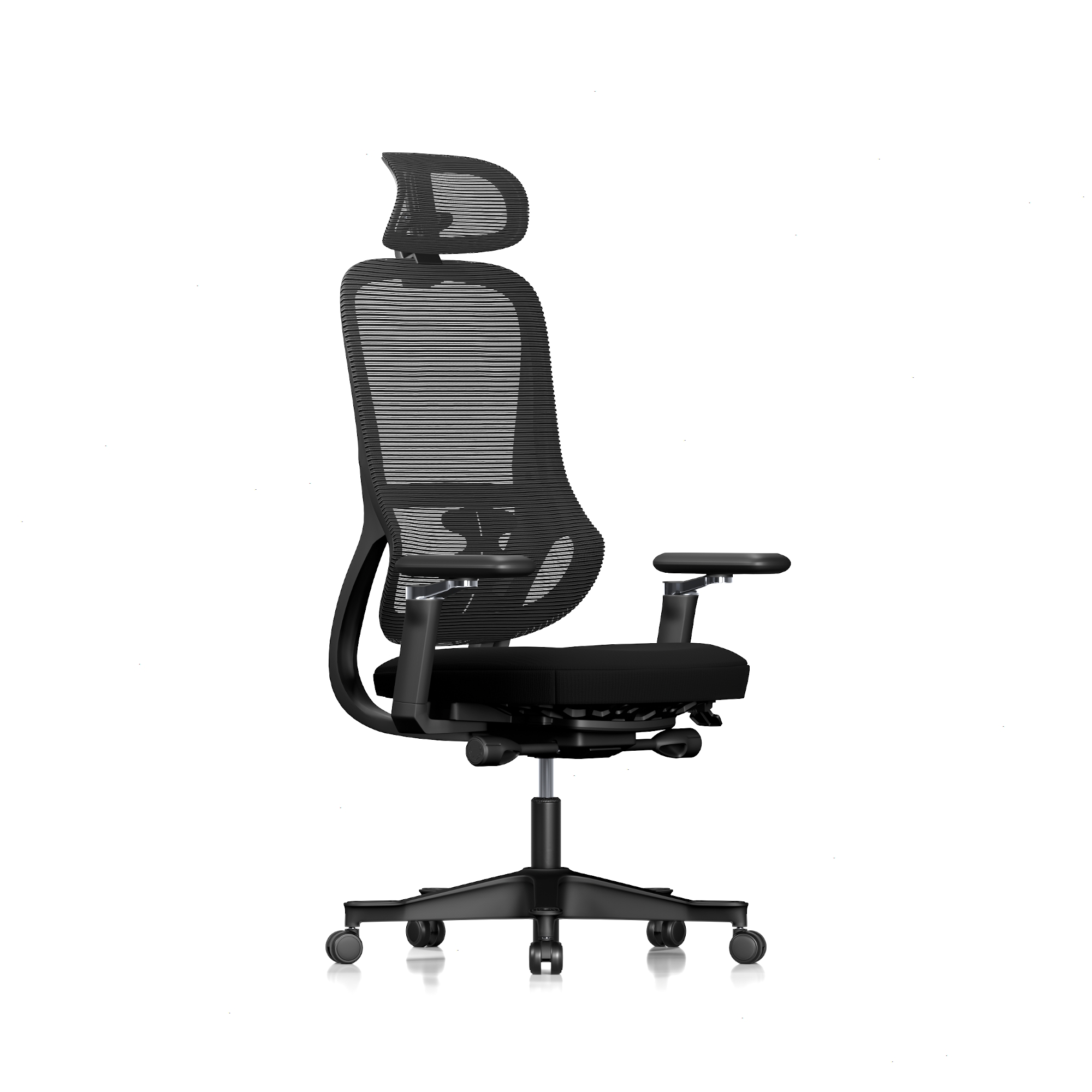 Black Everything Chair viewed from the front at a three-quarter angle